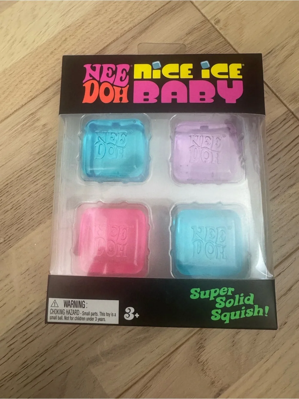 NeeDoh Nice Ice Baby Squishy Stress Toys - Blue, Pink, Purple Set